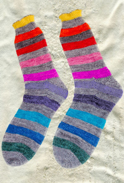 Rainbow Stripes Grey